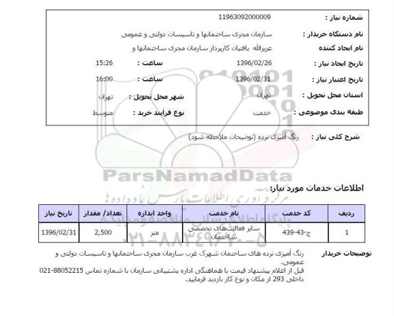 استعلام رنگ آمیزی نرده