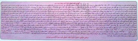 مزایده,مزایده اپارتمان 4 طبقه دارای 8 واحد مسکونی نوبت دوم