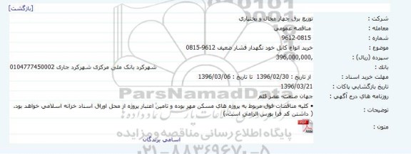 مناقصه , مناقصه خرید انواع کابل خود نگهدار فشار ضعیف 