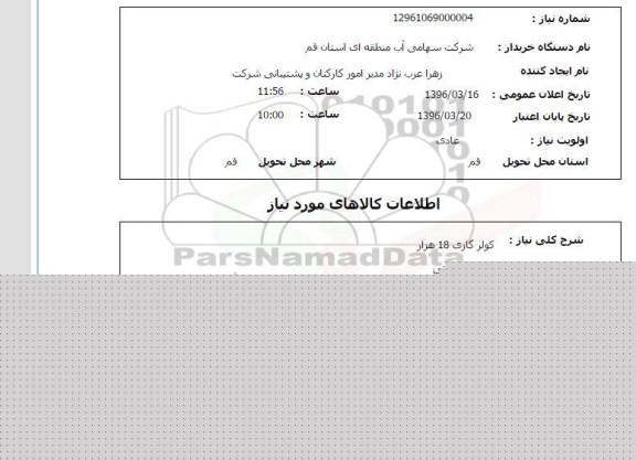 استعلام کولر گازی 18 هزار 