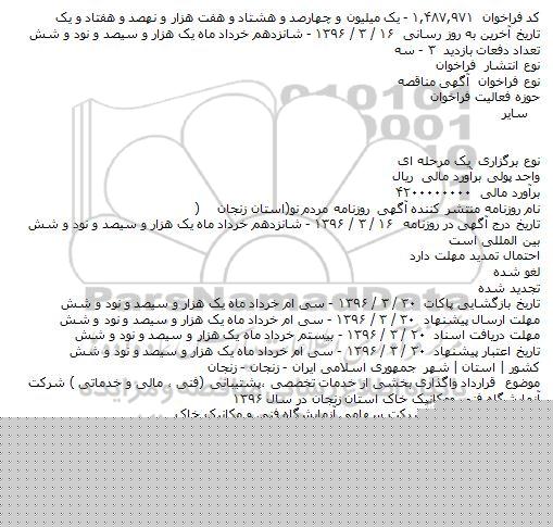 مناقصه, مناقصه مناقصه قرارداد واگذاری بخشی از خدمات تخصصی,پشتیبانی,...