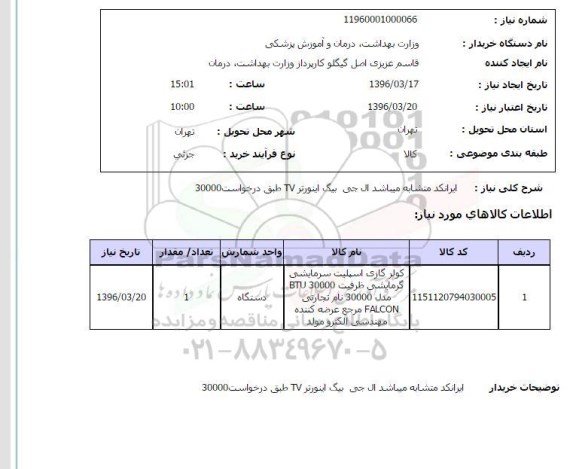 استعلام کولر گازی اسپلیت سرمایشی گرمایشی