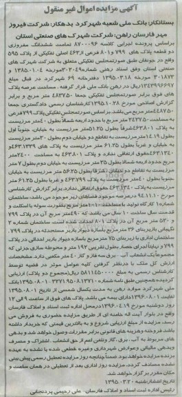 مزایده,مزایده تمامت ششدانگ مفروزی دو قطعه پلاکهای 801 و 799 فرعی