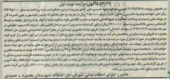 مزایده خودرو پراید