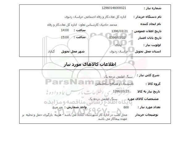 استعلام, استعلام سنگ اعلمی