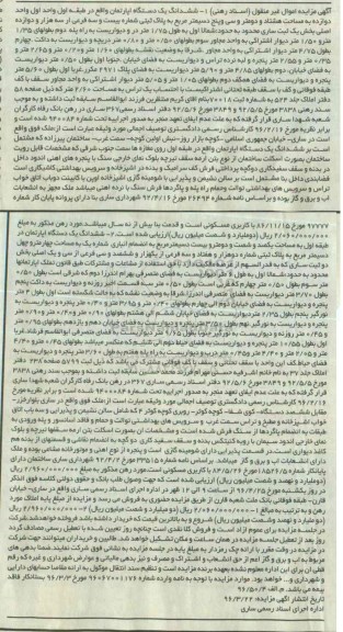 مزایده,مزایده ششدانگ دو دستگاه اپارتمان
