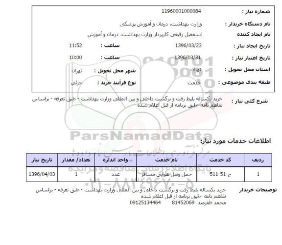 استعلام خرید یکساله بلیط رفت و برگشت داخلی و بین المللی