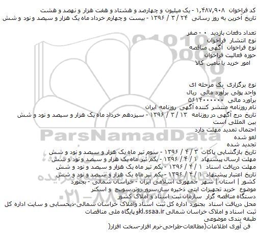 مناقصه، مناقصه خرید تجهیزات ایتی ذخیره ساز، سرور، روتر، سوییچ و اسکنر    