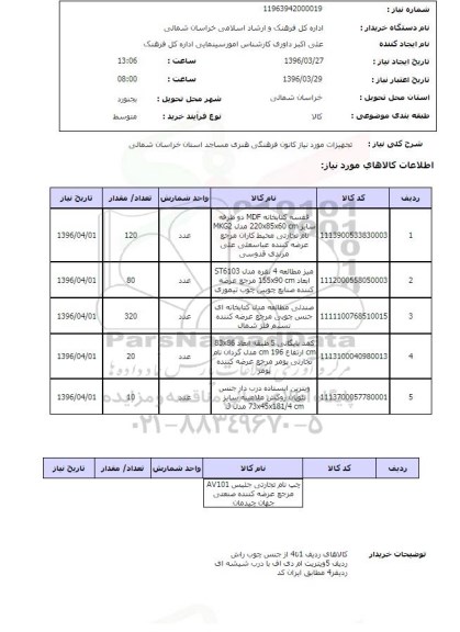 استعلام, استعلام قفسه کتابخانه 