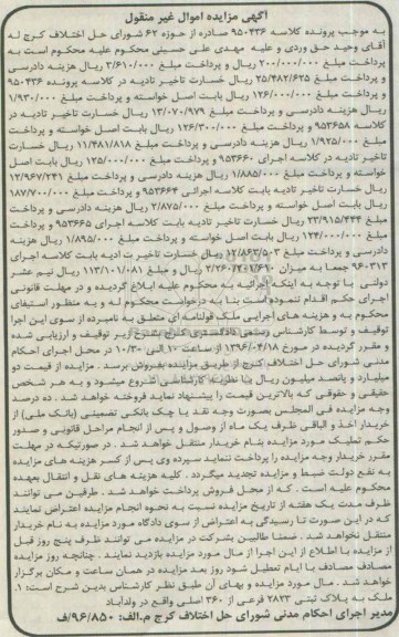 مزایده,مزایده ملک به پلاک ثبتی 2823 فرعی از 360 اصلی