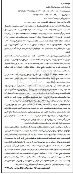 مزایده,مزایده یک دانگ و یک ممیز 5 دهم دانگ مشاع از زمین
