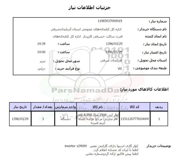 استعلام,استعلام کولر آبی 