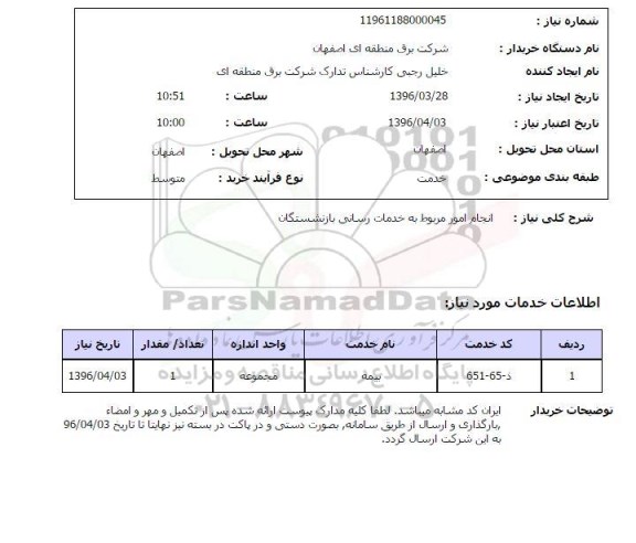 استعلام ,استعلام انجام امور مربوط به خدمات رسانی بازنشستگان 