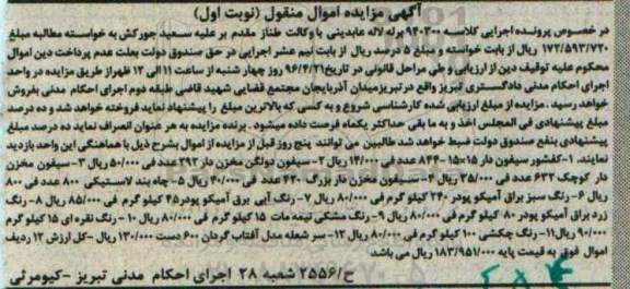 مزایده کفشور سیفون ...