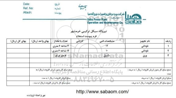 استعلام, استعلام ناودانی و ...