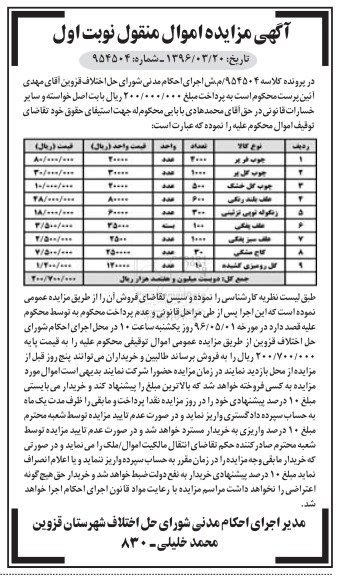 مزایده انواع چوب- ....