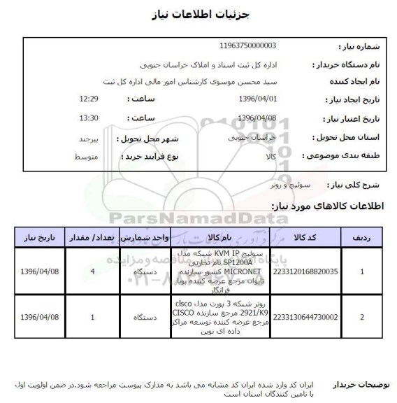 استعلام,استعلام سوئیچ و روتر