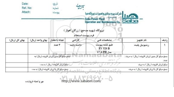 استعلام, استعلام رینیویبل پلیت 