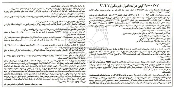 مزایده,مزایده ششدانگ پلاک ثبتی عرصه 187.61متر