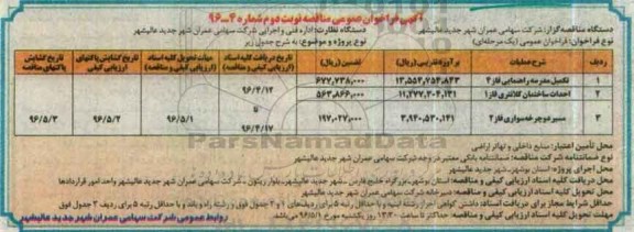 مناقصه , فراخوان عمومی  تکمیل مدرسه راهنمانی فاز 4 نوبت دوم