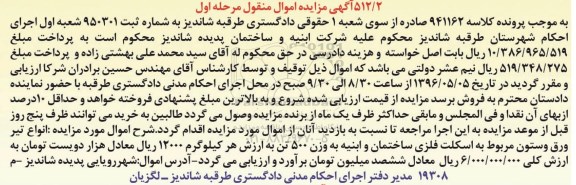 مزایده انواع تیر ورق و ستون مربوط به اسکلت فلزی