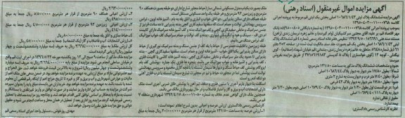 مزایده,مزایده ششدانگ پلاک ثبتی 131.50متر