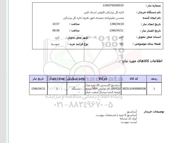 استعلام آسانسور کششی 96.4.20