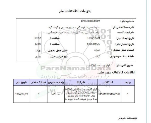 استعلام ,استعلام کولر ایستاده 