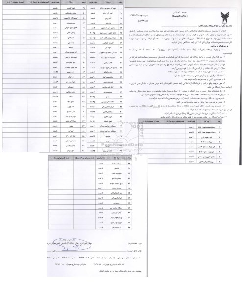 مزایده اموال مازاد شامل دستگاه هواز ...