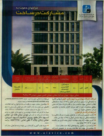 فراخوان , فراخوان دعوت به مشارکت در ساخت