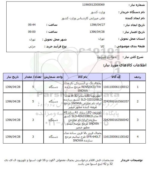 استعلام ,استعلام یخچال و تلویزیون 