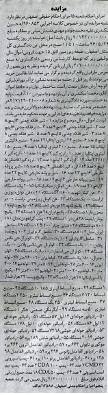 مزایده, مزایده  فروش شیر فلکه چدنی و ...