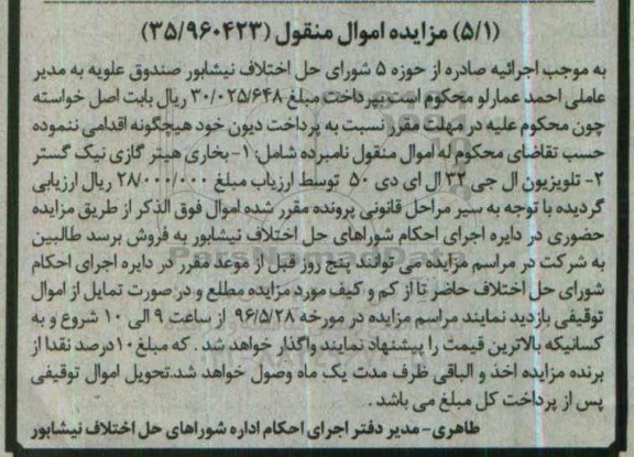 مزایده بخاری هیتر گازی