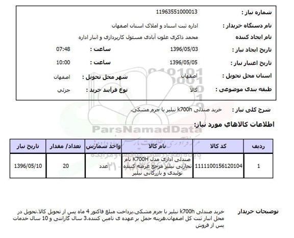 استعلام, استعلام خرید صندلی K700H نیلپر با چرم مشکی 