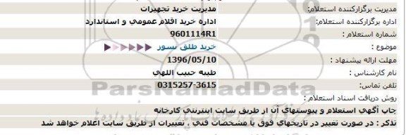 استعلام خرید طلق نسوز 