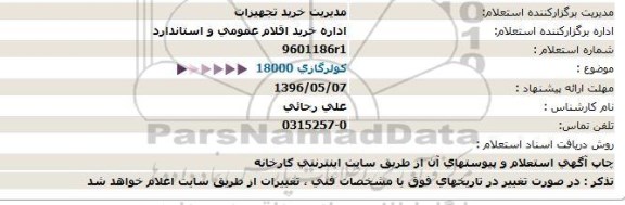 استعلام كولرگازی 18000  