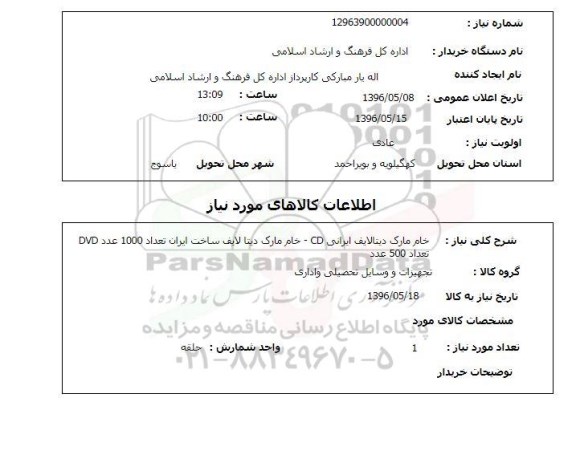 استعلام خام مارک دیتالایف ایرانی cd