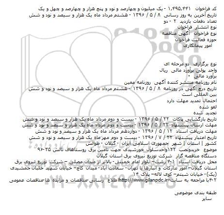 آگهی مناقصه ،مناقصه خریدونصب ۱۲۲واحدسلول خورشیدی جهت تامین برق