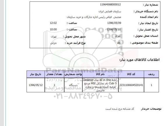 استعلام، استعلام رایانه All in One 