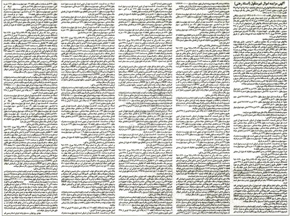 مزایده,مزایده ششدانگ پلاکهای ثبتی بخش یک قم