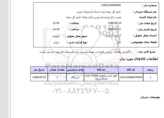 استعلام , استعلام کولر آبی سلولزی 11000 مدل EE11 انرژی 