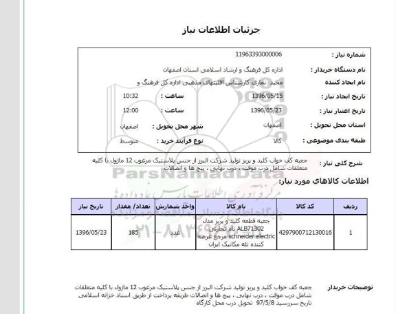 استعلام ,استعلام جعبه کف خواب کلید و پریز تولید ...