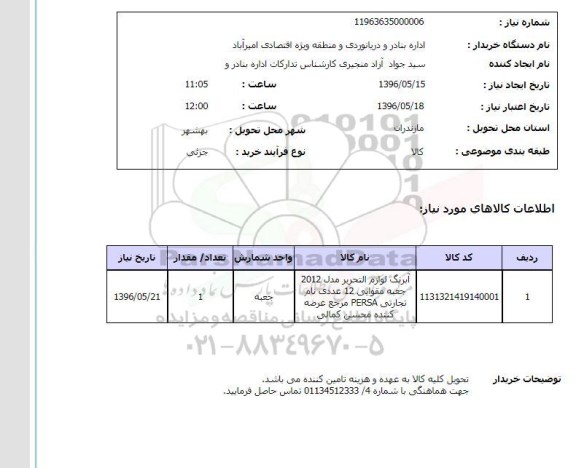 استعلام, استعلام آبرنگ