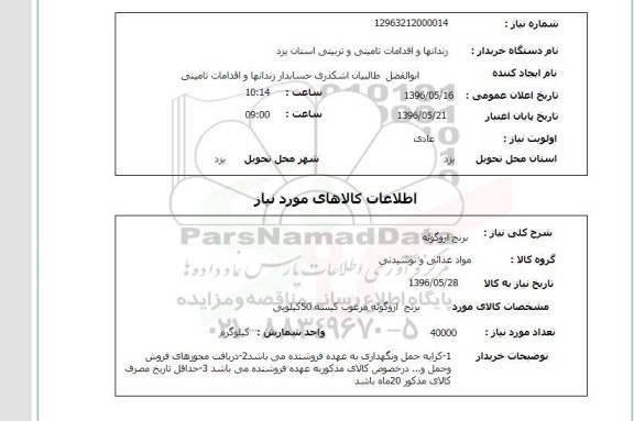 استعلام برنج اروگوئه
