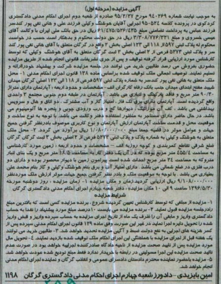 مزایده,مزایده اپارتمان به مساحت 90.30متر مرحله اول