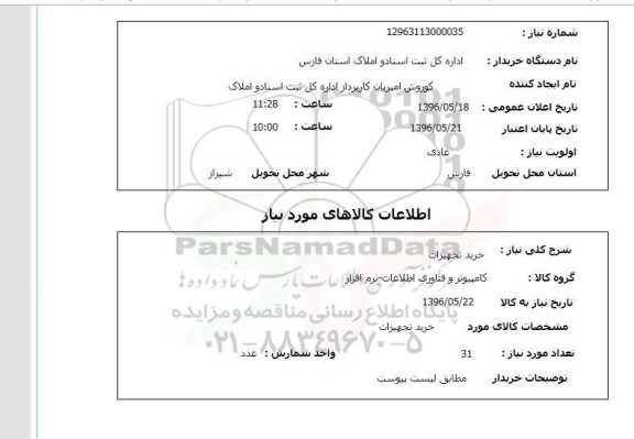 استعلام کامپیوتر و فناوری اطلاعات - نرم افزار