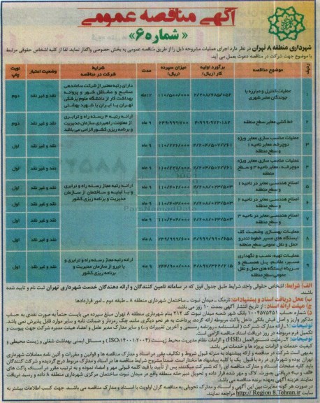 آگهی مناقصه عمومی , مناقصه عملیات کنترل و مبارزه با جانوران مضر شهری ...
