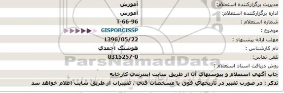 استعلام GISPORCISSP  