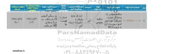 فراخوان مناقصه عملیات آبخیزداری