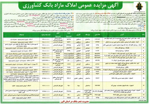 مزایده,مزایده عرضه عمومی املاک مازاد